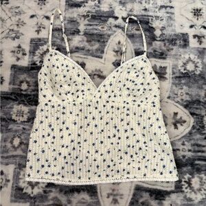 Garage milkmaid flower tank top